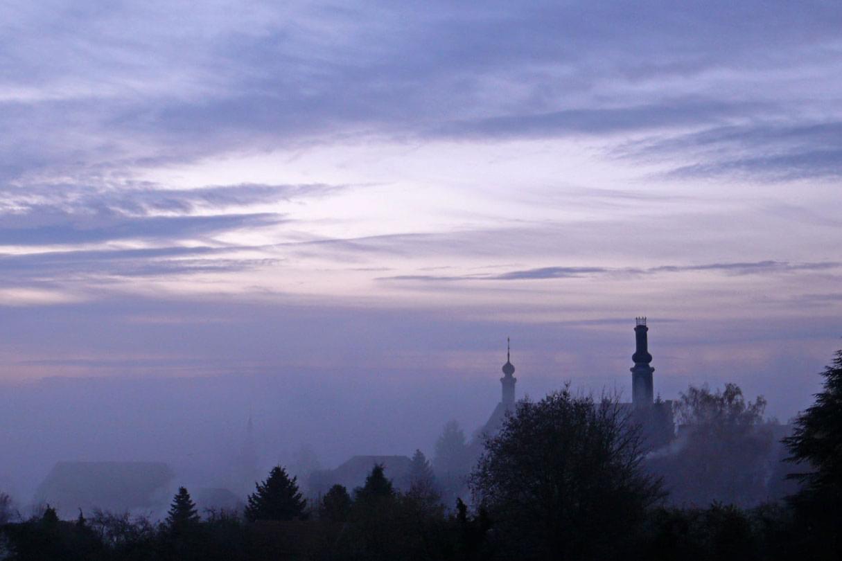 Schlosskirche Blieskastel im Nebel © Franz Ludwig Sebastian